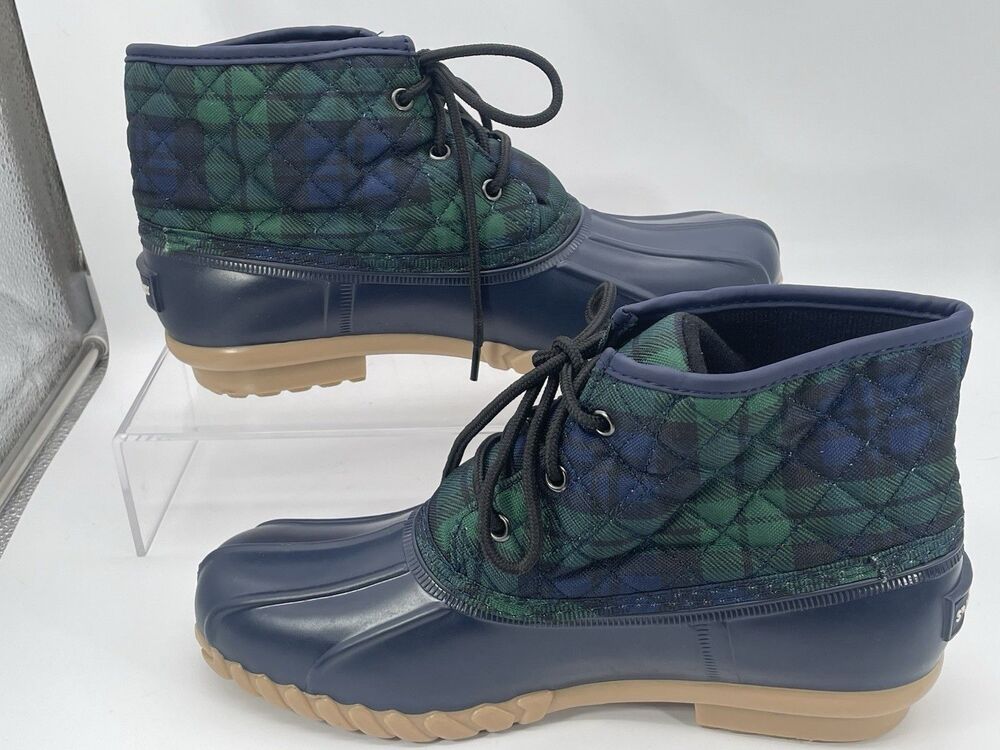 St. John’s Bay Denton Duck Boots Men’s Size 10M Plaid Waterproof - Picture 2 of 6